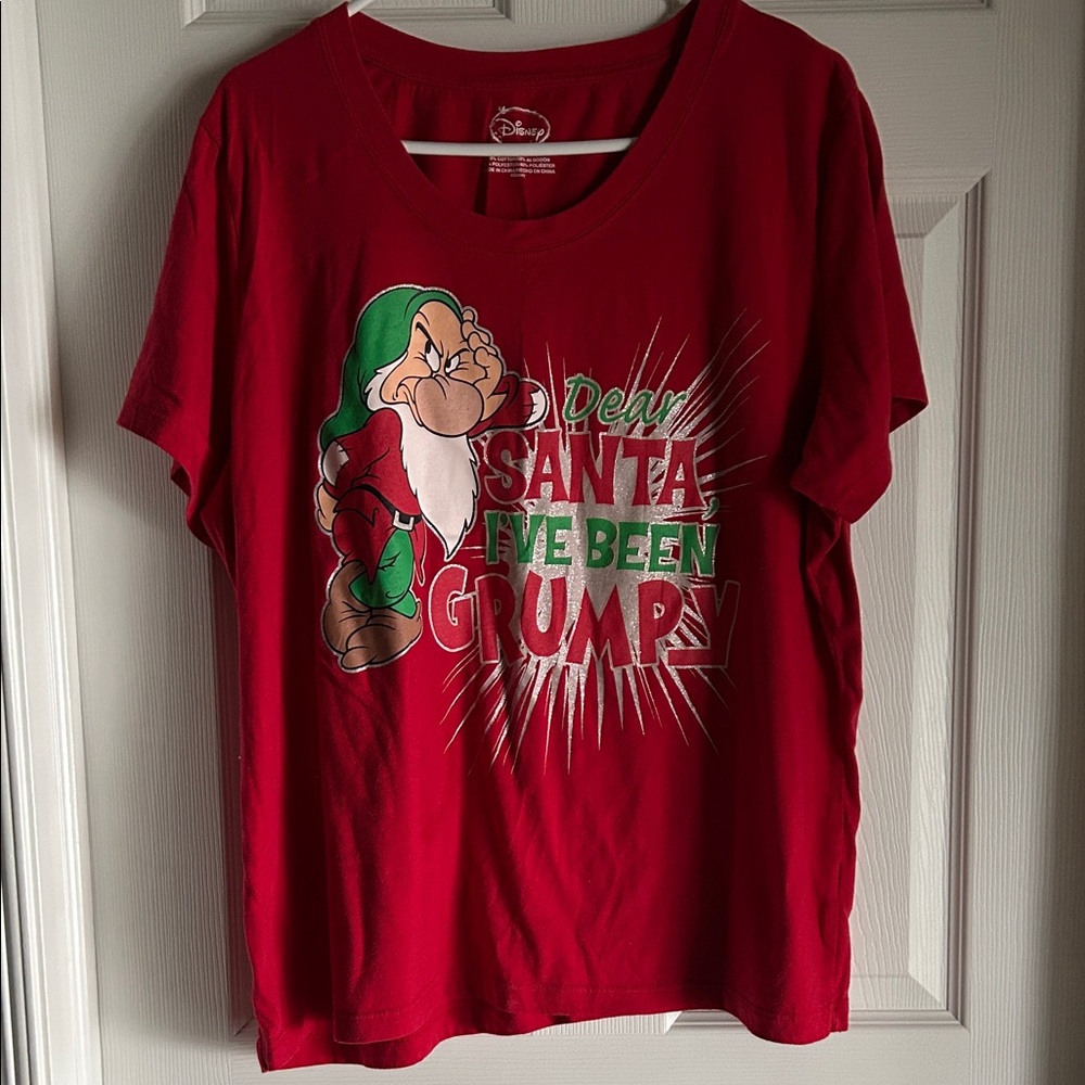 Disney Red Grumpy Holiday T-Shirt
